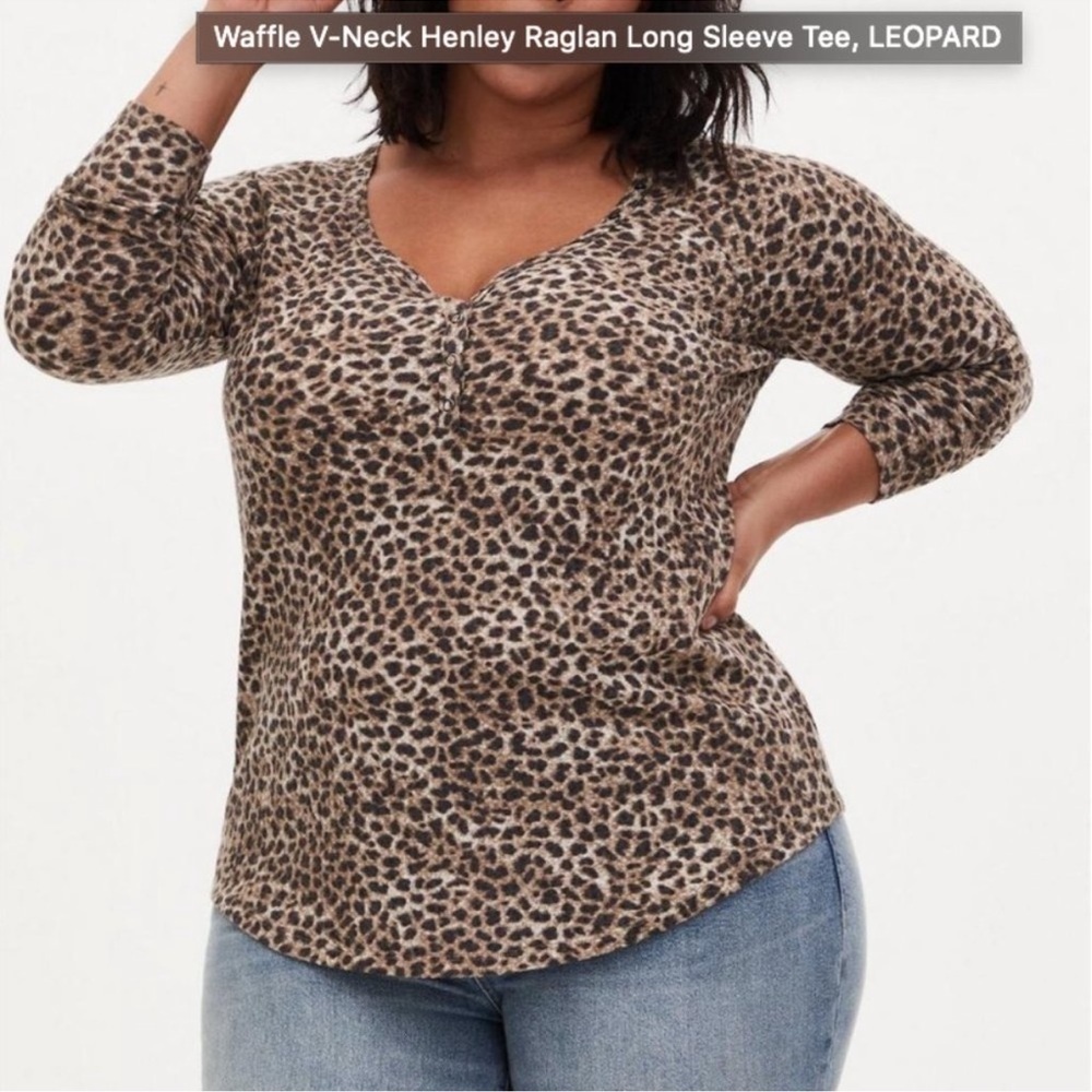 Torrid Waffle Vneck Henley Long Sleeve Shirt Size 3X